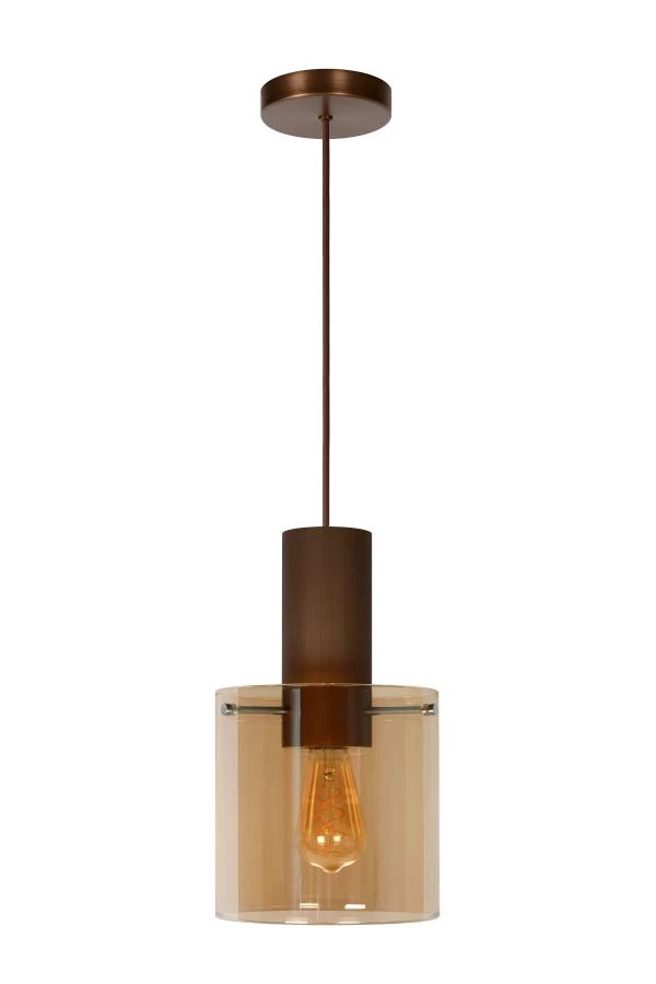 Lucide TOLEDO - Pendant light - Ø 20 cm - 1xE27 - Amber - off